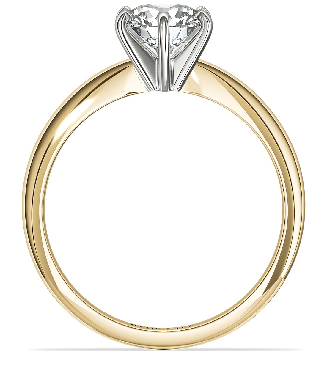 Classic Six-Prong Solitaire Engagement Ring in 18k Yellow Gold 